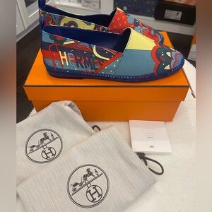 Brand New Hermes Espidrilles Tenerife Bleu size 40